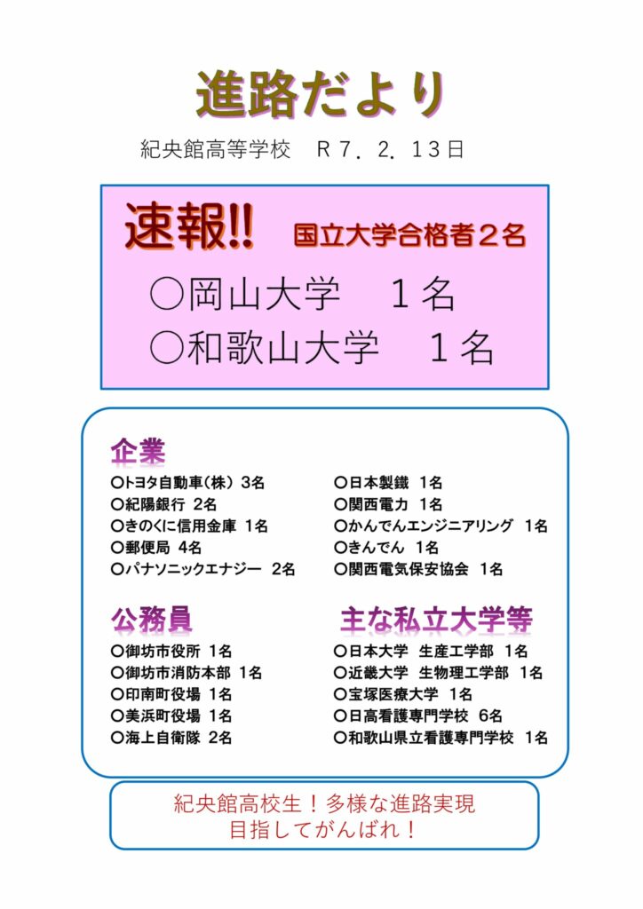 令和６年度-進路だよりのサムネイル